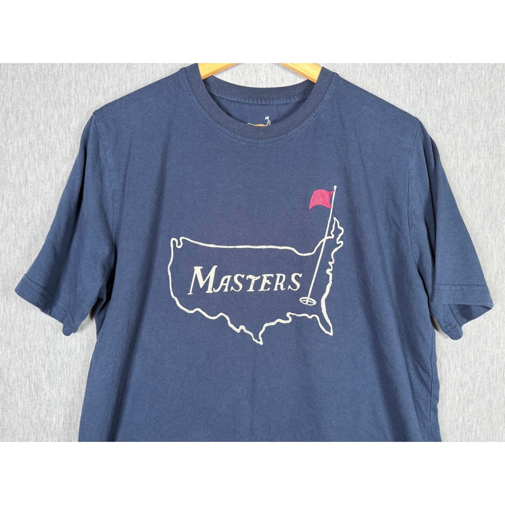 Masters Tournament Golf T-Shirt Mens Small Navy Blue US Map Graphic 1934 Tee